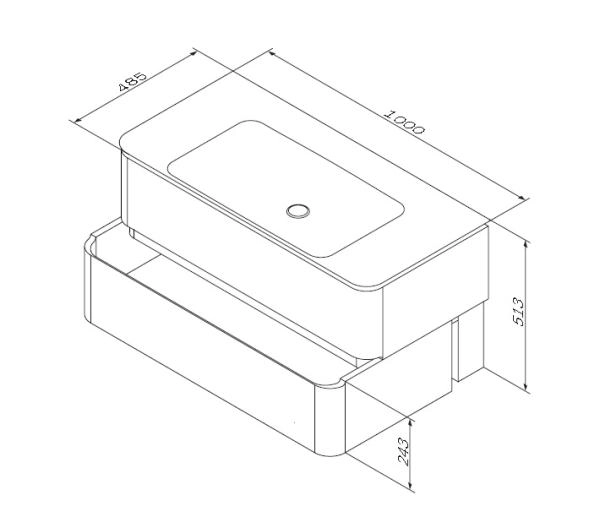 Раковина Am.Pm Sensation M30WPC1001WG 100 см