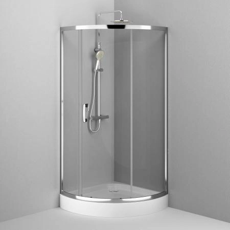 Душевой уголок 90x90 см, без поддона AM.PM Like W83G-315-090CT стекло прозрачное, профиль глянцевый хром