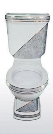 Унитаз CREAVIT KLASIK Декор DIAG./GR KL310.001I0 (бачок и сиденье отдельно)