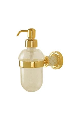 Настенный Диспенсер Boheme MURANO GOLD (белое)_Комплект 10912-W-G