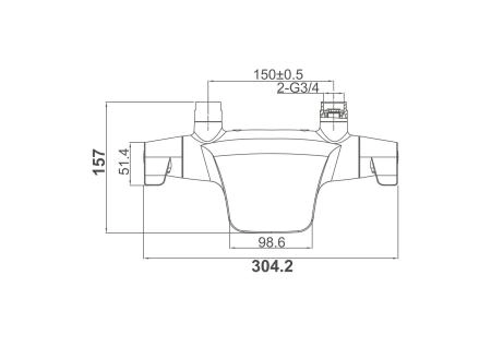 Смеситель для ванны D&K Bayern Potsdam (DA2143201)