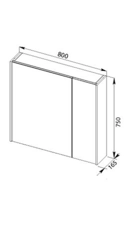 Зеркало шкаф Aquanet Латина 80 цвет белый