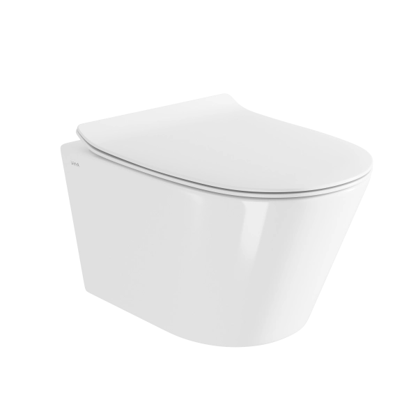 Подвесной унитаз VitrA M50 8302B003-6404 безободковый VortexFlush с сиденьем микролифт дюропласт белый санитарный фарфор