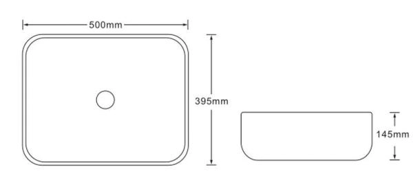 Раковина SantiLine SL-7025 50x39,5 на столешницу керамическая под мрамор