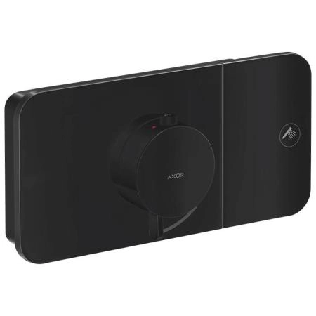 Axor One Смеситель для душа, термостат, на 1 источник, встраиваемый, внешняя часть, цвет: черный матовый