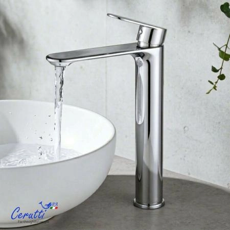 Смеситель для раковины Ceruttispa Орацио XL (ORAZIO XL) из латуни, цвет хром