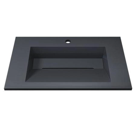 Раковина для ванной полувстраиваемая Uperwood Next Premium 70 см, прямоугольная, серый глянец