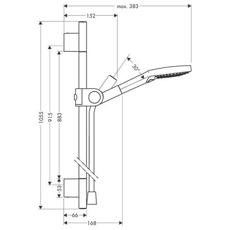 Axor Shower Душевой гарнитур, с душевой штангой 90см., ручным душем 12см, 3jet и шлангом 160см., цвет: шлифованное золото