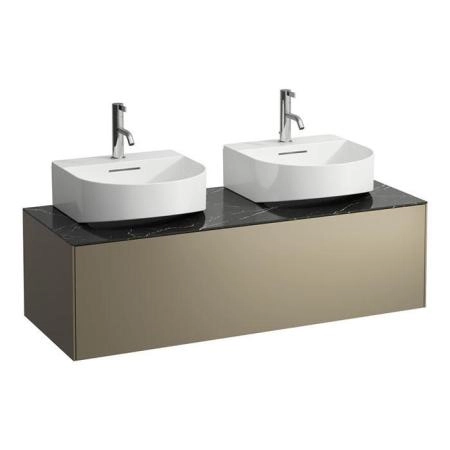 Laufen Sonar Тумба и раковина 117.7х45.5х34cм с 1 отв. под смеситель, цвет: титан/черный мрамор