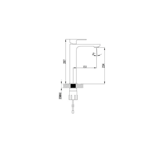 Смеситель Bien Casso BL21003105 высокий для раковины, хром