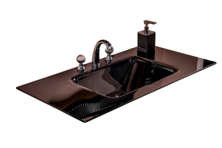 Столешница Boheme стекло 100см моноблок BLACK 852-100-B