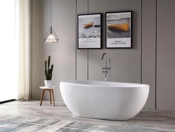 Акриловая ванна ABBER AB9285 отдельностоящая цвет белый