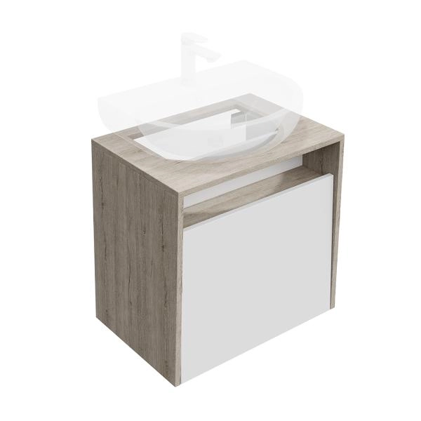 Тумба Kerama Marazzi PRO ПРО PRO.60.1\WHT подвесная 1 ящик 60, белая глянцевая