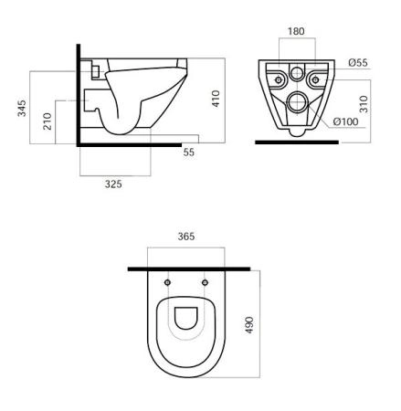 Унитаз Am.Pm Spirit C701700WH подвесной FlashClean