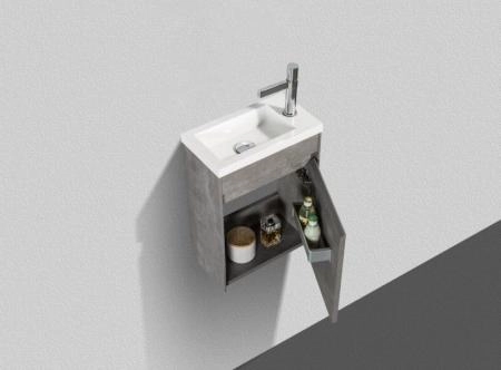 Тумба под раковину Belbagno PIETRA MINI Stucco Cemento Правостороннее подвесная PIETRA MINI-400-1A-SO-SCM-R