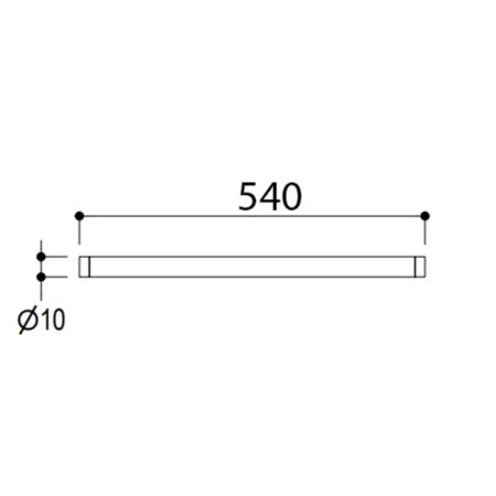 Ritmonio Elementa Fittings Пруток L=54см., цвет: Brushed