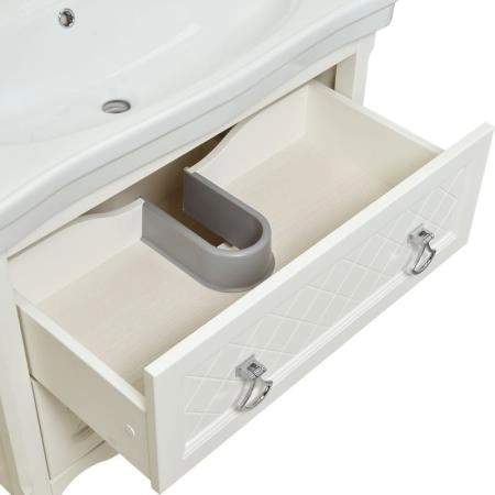 Тумба под раковину ASB-Woodline Верано 85 подвесная Слоновая кость