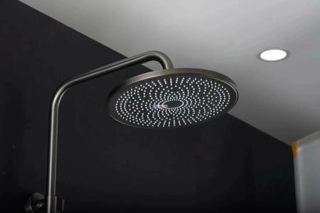 Душевая система Gappo G2499-39 с термостатом Оружейная сталь с изливом