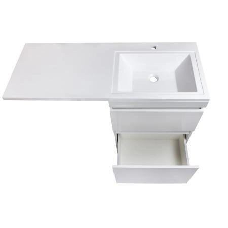 Тумба напольная Style Line Даллас 120, Люкс белая, PLUS