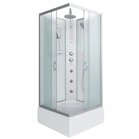 Душевая кабина Niagara NG-2307-14 800х800х2150 высокий поддон 40см стекло матовое