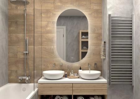 Зеркало Континент Fleur medium 650x110 ЗЛП1555 с подсветкой