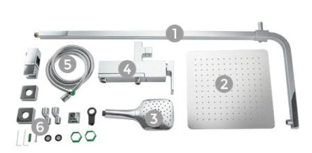 Душевая система Gappo G2418-1 для ванны хром