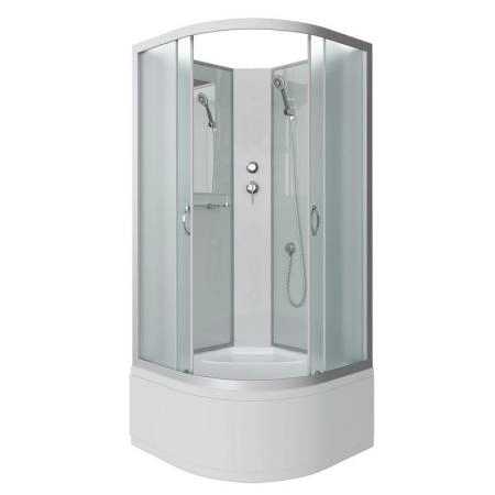 Душевая кабина Niagara NG-2308-14BK 900х900х2000 высокий поддон 40см стекло матовое