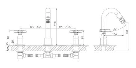 Смеситель для раковины D&K Hessen Goethe (DA1384141)