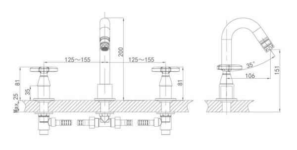 Смеситель для раковины D&K Hessen Goethe (DA1384141)