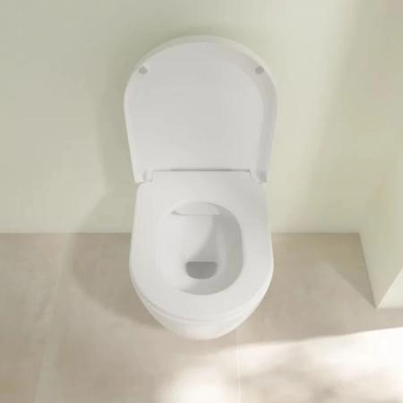 Villeroy&Boch Avento Комплект унитаз-подвесной 37x53см, сиденье QuickRelease, SoftClose, цвет: альпийский белый
