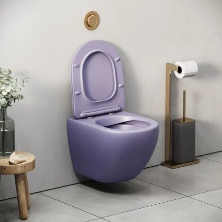 Унитаз Grossman GR-4455LIMS Color (485*365*360) ФИОЛЕТОВЫЙ МАТОВЫЙ подвесной Безободковый