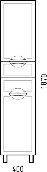 Шкаф-пенал Corozo Монро 40 Z2 универсальный