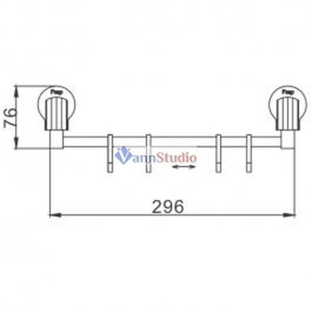 F3315-4 Планка Frap 4 крючка