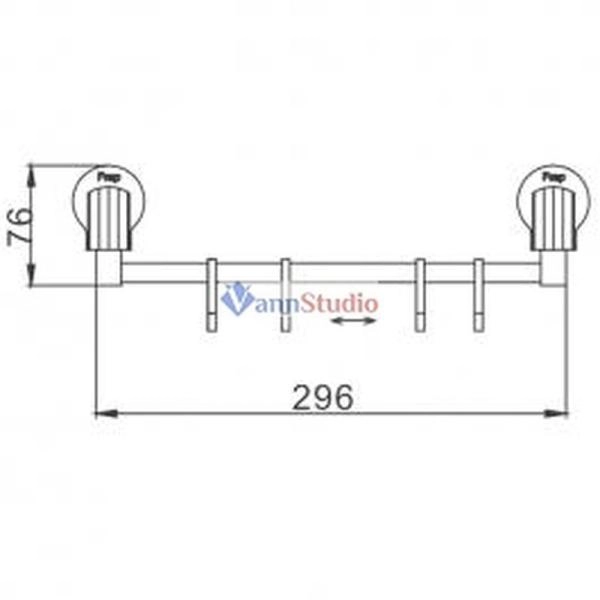 F3315-4 Планка Frap 4 крючка