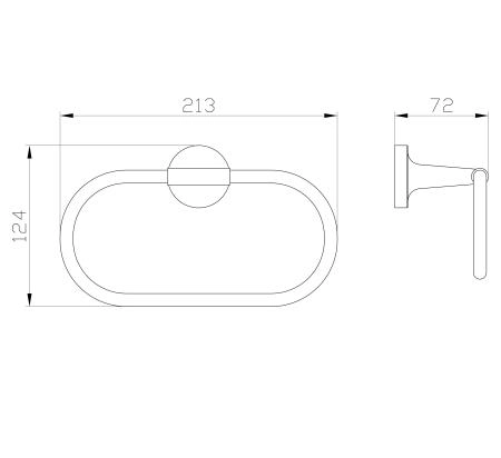 Кольцо для полотенец WONZON & WOGHAND SIMPLE, Хром (WW-6513)