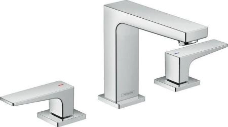 Hansgrohe 32514000 Metropol Смеситель для раковины 109 мм, на 3 отв., Push-Open, хром