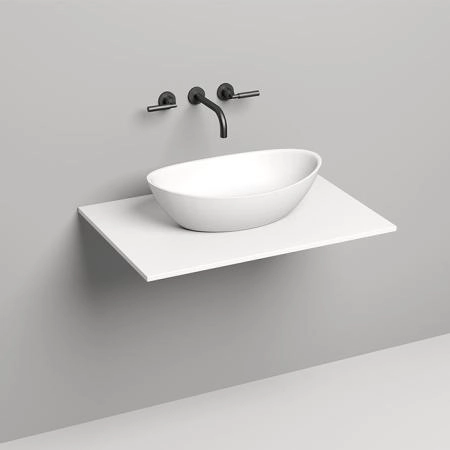 Salini Столешница 80х50х1.5 cм, из материалов S-Stone, цвет: белый матовый