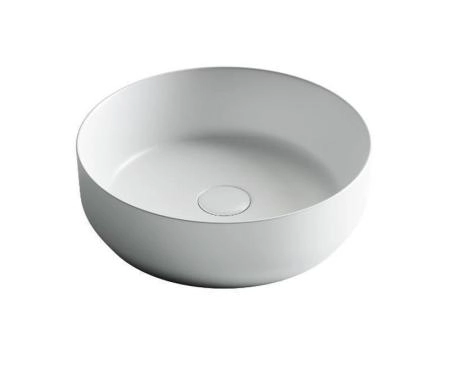 Умывальник чаша накладная круглая (цвет Белый Матовый) Element 390x390x120мм
