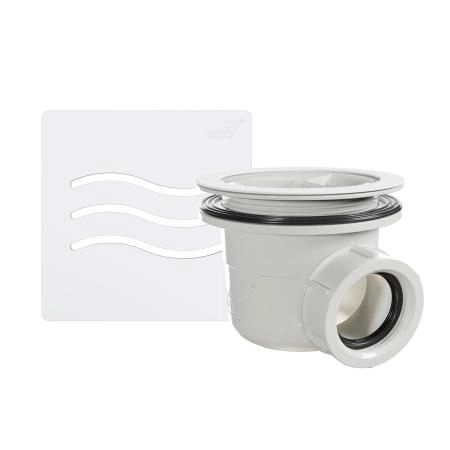 Сифон для душевых поддонов RGW S-010-1 Волна белый 90 мм  502411101-01