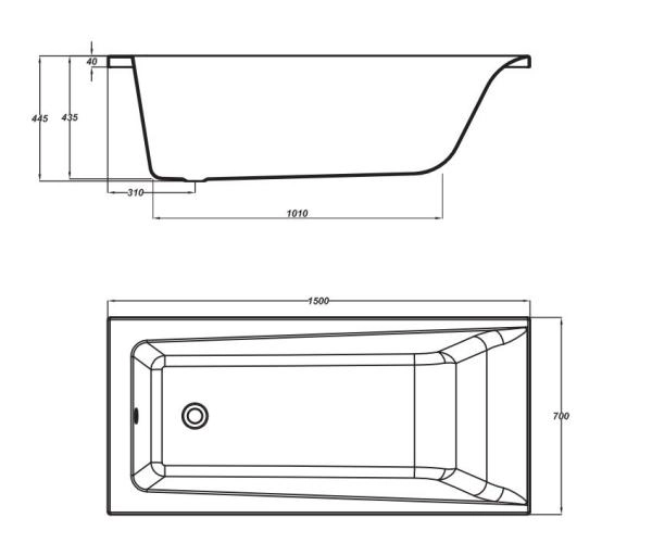 Ванна Cersanit LORENA 150x70