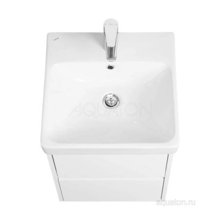 Тумба под раковину AQUATON Сканди 45 белый матовый, белый глянец 1A251601SD010
