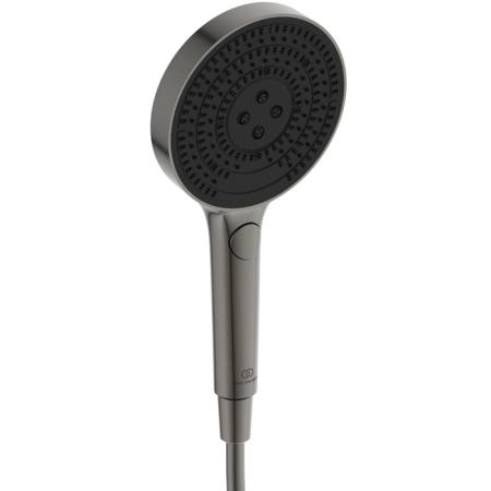 Ideal Standard Solos Душевая система, с термостатическим смесителем для душа, держатель для лейки, верхний душ 33см., ручная душевая лейка, шланг 175см., цвет: PVD Magnetic Grey (Магнит)