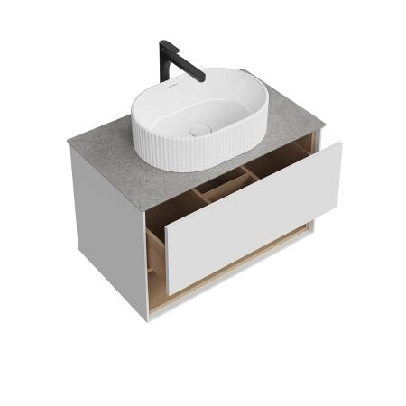 Тумба Kerama Marazzi PLAZA MODERN ПЛАЗА МОДЕРН PLB.M.80.1\WHT.V подвесная 80 белый 1 ящик + полка
