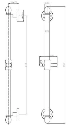 Душевая cтойка ESKO бронза SRB700 бронза сатин