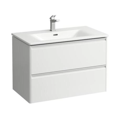 Laufen Palace Комплект мебели 800х450х545 мм., с раковиной Slim, 2 ящика, органайзер для ящика, ручка анодированный алюминий, подвесной, цвет белый глянцевый