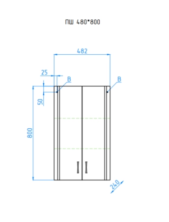 Подвесной шкаф Style Line 480/800 480*800*240