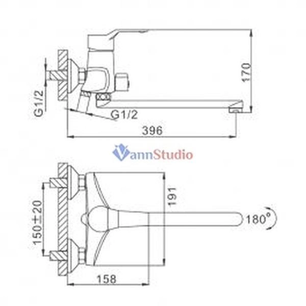 Смеситель для ванны Frap F2263 хром