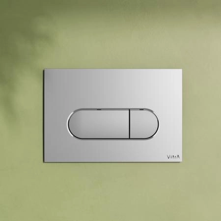 Кнопка смыва для инсталляции VitrA Root Round  740-2280 глянцевая хром двойный смыв