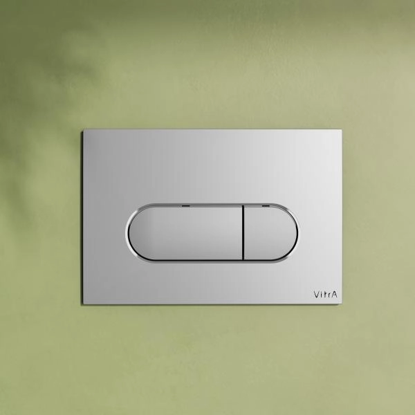Кнопка смыва для инсталляции VitrA Root Round  740-2280 глянцевая хром двойный смыв