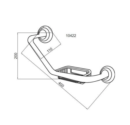 Поручень для ванны с мыльницей Boheme IMPERIALE 10422